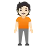 Person Standing: Light Skin Tone Emoji 🧍🏻 image - Google Noto Color style