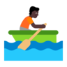 Person Rowing Boat: Dark Skin Tone Emoji 🚣🏿 image - Microsoft Classic 2D style