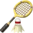Raqueta de bádminton y volante