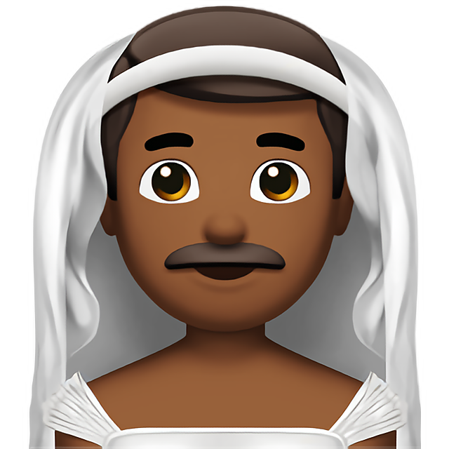 Man With Veil: Medium-Dark Skin Tone