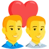 Couple With Heart: Man, Man Emoji 👨‍❤️‍👨 image - Facebook Messenger (2016) style