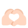 Heart Hands: Light Skin Tone Emoji 🫶🏻 image - Microsoft Classic 2D style