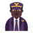 Man Pilot: Dark Skin Tone