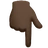 Backhand Index Pointing Down: Dark Skin Tone