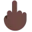 Middle Finger: Dark Skin Tone