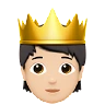Person With Crown: Light Skin Tone Emoji 🫅🏻 image - Apple style