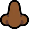 Nose: Medium-Dark Skin Tone Emoji 👃🏾 image - Microsoft Windows 10 Segoe UI Emoji style
