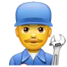 Man Mechanic Emoji 👨‍🔧 image - WhatsApp style