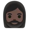 Woman: Dark Skin Tone, Beard Emoji 🧔🏿‍♀️ image - Google Noto Color style