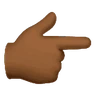 Backhand Index Pointing Right: Medium-Dark Skin Tone Emoji 👉🏾 image - Huawei Harmony OS style