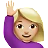 Woman Raising Hand: Medium-Light Skin Tone