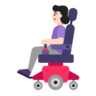 Woman In Motorized Wheelchair: Light Skin Tone Emoji 👩🏻‍🦼 image - Microsoft Classic 2D style