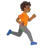 Person Running Facing Right: Medium-Dark Skin Tone