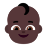 Baby: Dark Skin Tone Emoji 👶🏿 image - Microsoft Classic 2D style