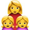 Family: Woman, Girl, Girl Emoji 👩‍👧‍👧 image - Apple style