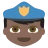 Police Officer: Dark Skin Tone