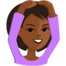 Person Gesturing Ok: Medium-Dark Skin Tone Emoji 🙆🏾 image - Facebook Messenger (2016) style