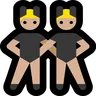 Men With Bunny Ears: Medium-Light Skin Tone Emoji 👯🏼‍♂️ image - Microsoft Windows 10 Segoe UI Emoji style