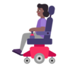 Woman In Motorized Wheelchair: Medium-Dark Skin Tone Emoji 👩🏾‍🦼 image - Microsoft Classic 2D style