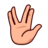 Vulcan Salute: Medium-Light Skin Tone