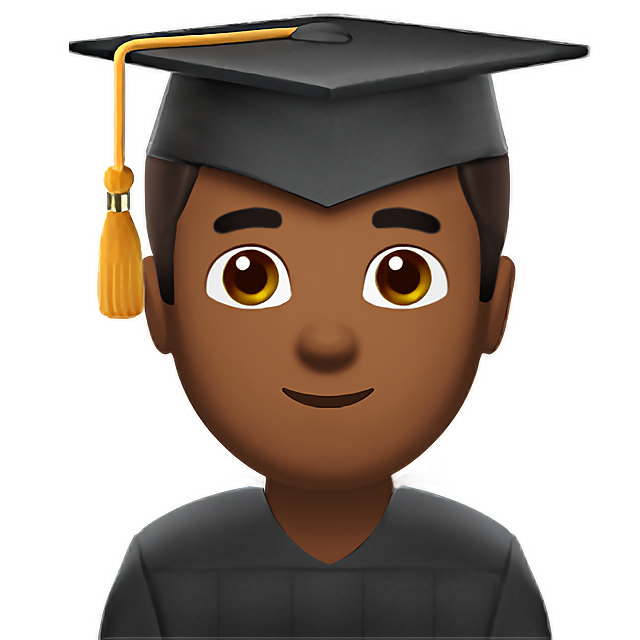 Man Student: Medium-Dark Skin Tone