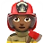 Woman Firefighter: Medium-Dark Skin Tone
