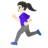 Woman Running: Light Skin Tone