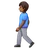 Man Walking: Medium-Dark Skin Tone