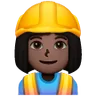 Woman Construction Worker: Dark Skin Tone Emoji 👷🏿‍♀️ image - Samsung style