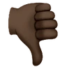 Thumbs Down: Dark Skin Tone Emoji 👎🏿 image - Huawei Harmony OS style