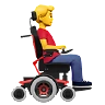 Man In Motorized Wheelchair Facing Right Emoji 👨‍🦼‍➡️ image - Apple style