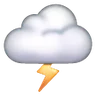 Cloud With Lightning Emoji 🌩 image - Samsung style