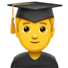 Man Student Emoji 👨‍🎓 image - Apple style
