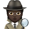 Detective: Dark Skin Tone Emoji 🕵🏿 image - Apple style