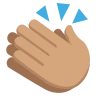 Clapping Hands: Medium Skin Tone Emoji 👏🏽 image - EmojiTwo style