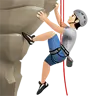 Person Climbing: Light Skin Tone Emoji 🧗🏻 image - Apple style