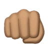 Oncoming Fist: Medium Skin Tone Emoji 👊🏽 image - Huawei Harmony OS style