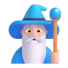 Man Mage: Light Skin Tone Emoji 🧙🏻‍♂️ image - Microsoft 3D Fluent style