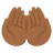 Palms Up Together: Medium-Dark Skin Tone
