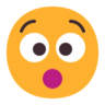 Emoji Összecsukott arc 😯 image - Microsoft Classic 2D style