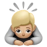 Person Bowing: Medium-Light Skin Tone Emoji 🙇🏼 image - Huawei Harmony OS style