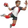 Man Playing Handball: Medium Skin Tone Emoji 🤾🏽‍♂️ image - Apple style