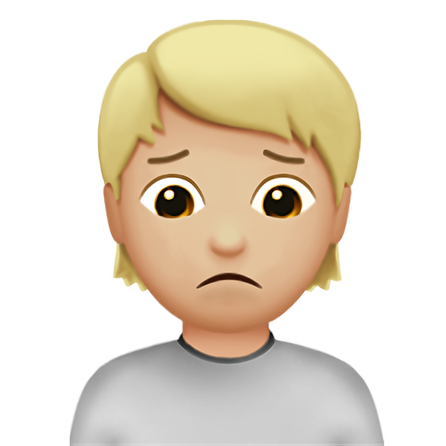 Person Frowning: Medium-Light Skin Tone