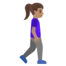 Woman Walking Facing Right: Medium Skin Tone Emoji 🚶🏽‍♀️‍➡️ image - Google Noto Color style