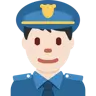Man Police Officer: Light Skin Tone Emoji 👮🏻‍♂️ image - Twitter / X (Twemoji) style