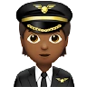 Pilot: Medium-Dark Skin Tone Emoji 🧑🏾‍✈️ image - Apple style