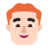 Man: Light Skin Tone, Red Hair