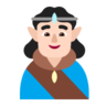 Man Elf: Light Skin Tone Emoji 🧝🏻‍♂️ image - Microsoft Classic 2D style