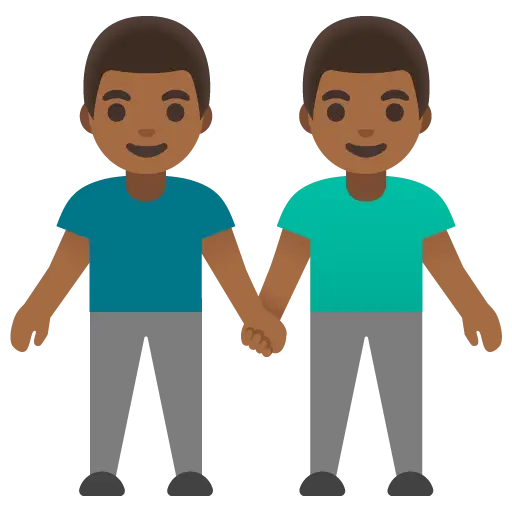 👬🏾 - Men Holding Hands: Medium-Dark Skin Tone Emoji meaning, copy and ...