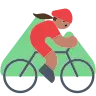 Woman Mountain Biking: Medium Skin Tone Emoji 🚵🏽‍♀️ image - Tossface style